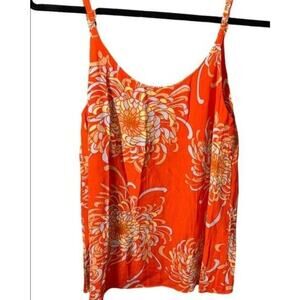 CAbi‎ Floral Lovemy Daily Mum Orange Floral Sleeveless Cami Size XS